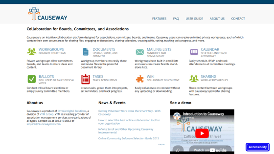 Collaboration platform features including ballots, tasks, and sharing options.
