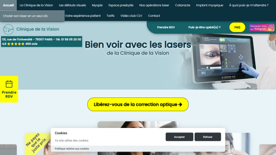 cliniquedelavision.com