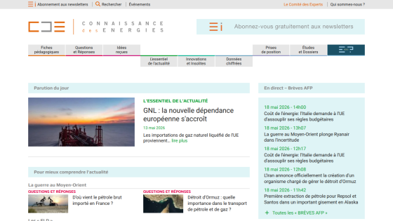 News website featuring articles on energy and current events.