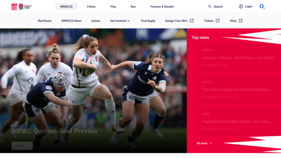 Women's rugby match preview with players in action and news highlights.
