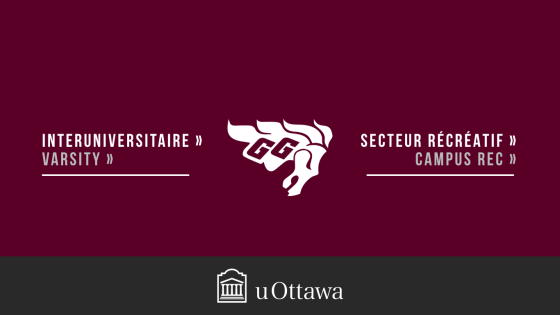 University of Ottawa Varsity and Campus Recreation branding with logo.