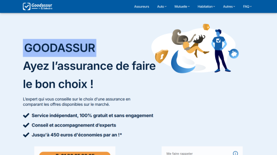 Goodassur insurance comparison service offering expert advice and savings with free, independent support