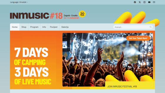 InMusic Festival #18 in Zagreb, Croatia from June 22 to 24, 2026 with 7 days of camping and 3 days of live music