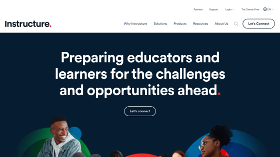 Homepage featuring a message about preparing educators and learners, with a call to action button.
