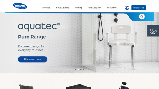 Aquatec Pure Range showcasing discreet design for everyday routines with a call to action.
