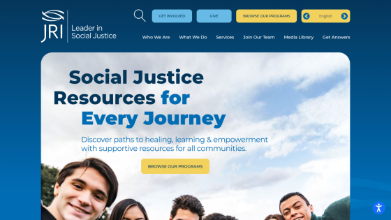 Social justice resources website offering healing, learning, and empowerment programs for all communities