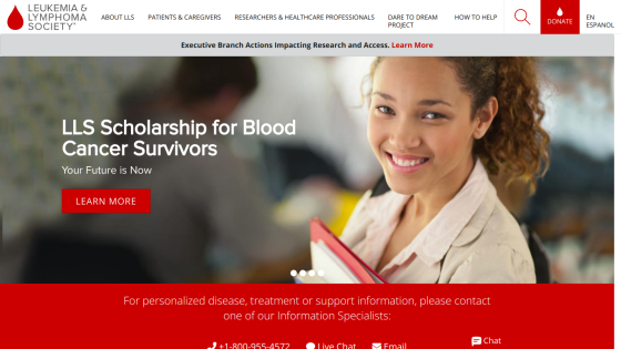 LLS Scholarship for Blood Cancer Survivors with a smiling young woman holding a book.
