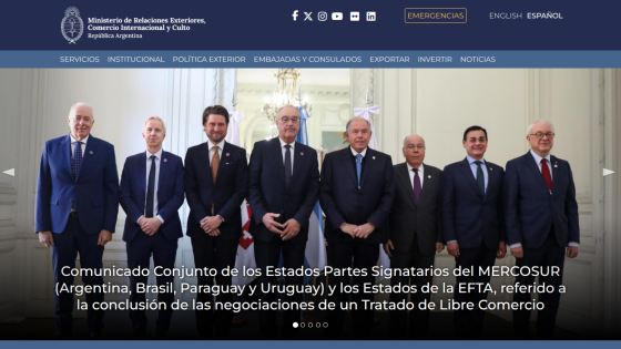 Official announcement regarding MERCOSUR treaty negotiations with member states.