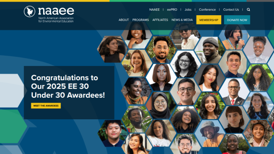 North American Association for Environmental Education congratulates 2025 EE 30 Under 30 Awardees with photos and navigation links.