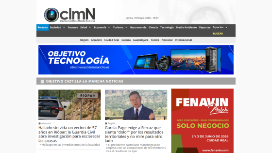Homepage of a technology news site featuring articles and advertisements.