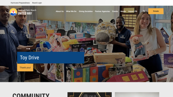 Homepage header with navigation menu and hero section featuring a promotional banner and call-to-action button