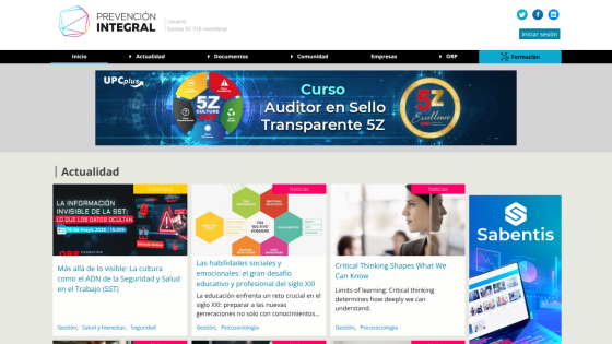 Homepage featuring latest updates and services with a colorful banner and navigation menu.