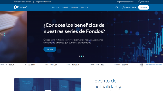 Website promoting investment fund benefits with a call-to-action button.