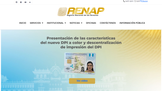 RENAP website showing presentation of new color DPI features with a video button