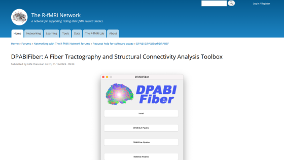 Overview of DPABI Fiber Toolbox with title and options for usage.