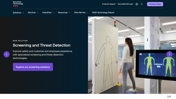Business security systems website with navigation menu and headline 'Unleashing the Power of Business Security Systems'