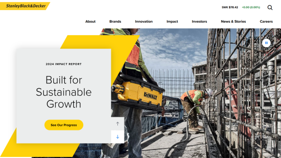 2023 Annual Report section highlighting sustainable growth with a call to action.