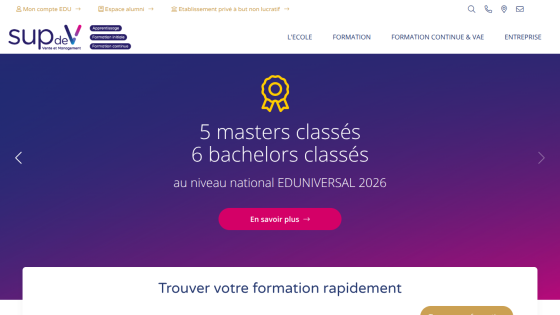 Homepage featuring rankings of 5 masters and 6 bachelors for 2026.
