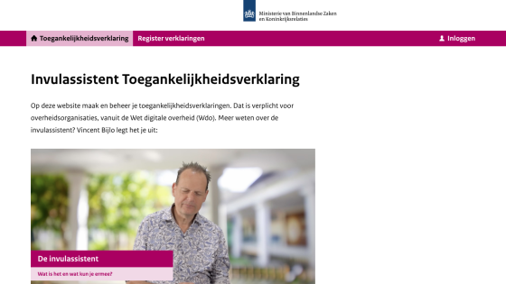 Government website for managing accessibility statements with explanation by Vincent Bijlo