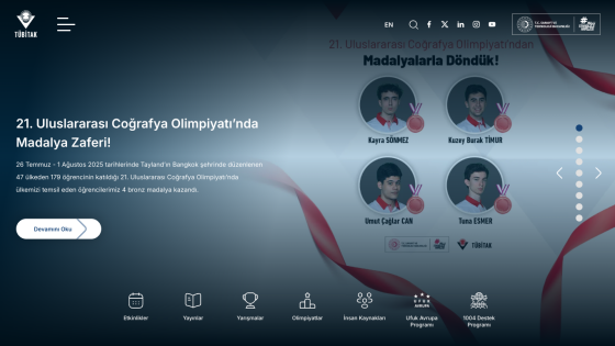 21st International Geography Olympiad medal winners displayed with images and titles.