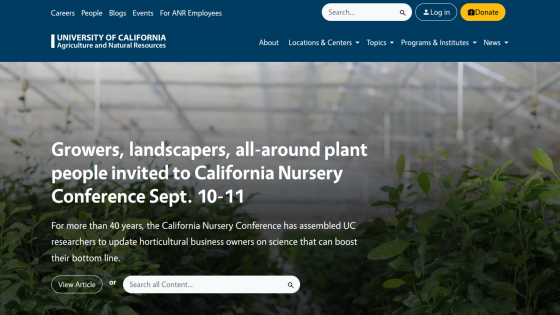 Announcement for California Nursery Conference on Sept. 10-11 for plant professionals.