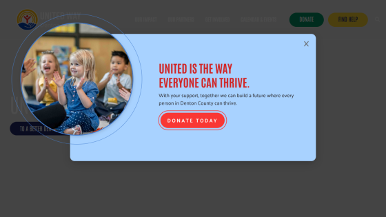 Homepage with navigation bar, large hero image featuring a woman with headphones, and headline about music streaming
