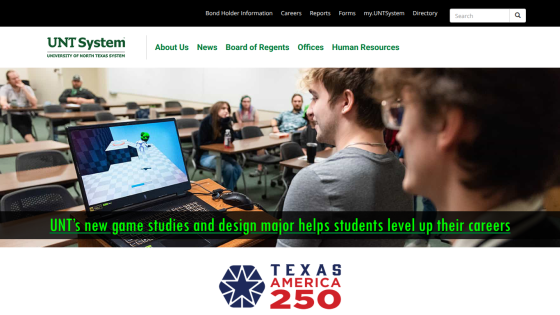 UNT System promotes new game studies major to enhance student careers.