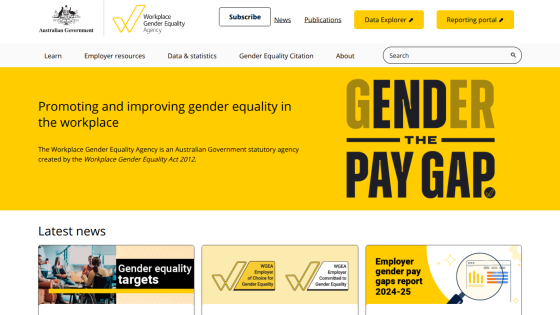 Website promoting gender equality in the workplace with emphasis on the gender pay gap.