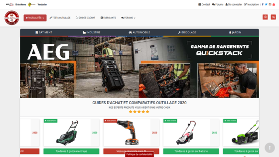 Homepage featuring AEG products with promotional text and product images.