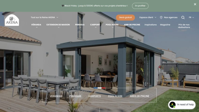 full header and hero section visible with images and text.