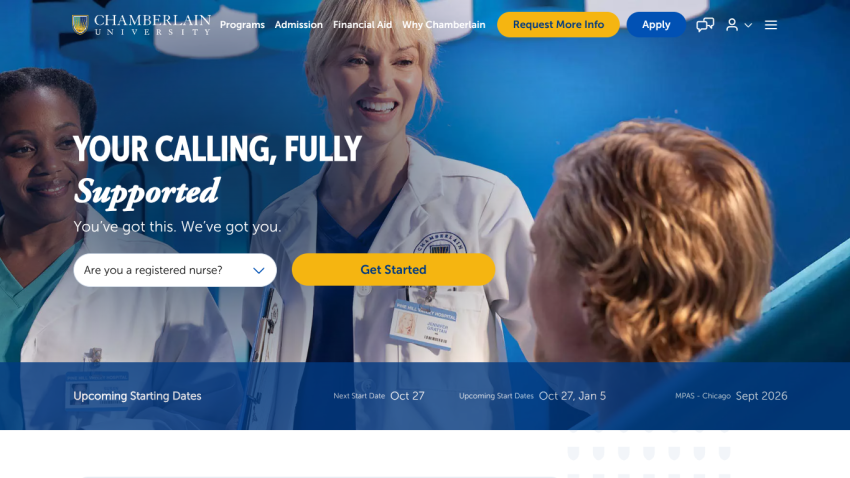 Healthcare program promotion with supportive messaging and call to action.