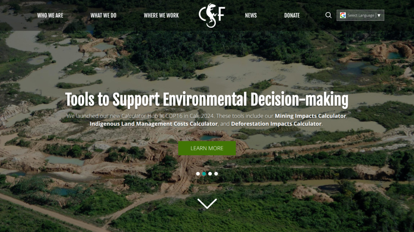 Homepage with navigation bar, large hero image of a mountain landscape, and headline 'Explore the World with Us'