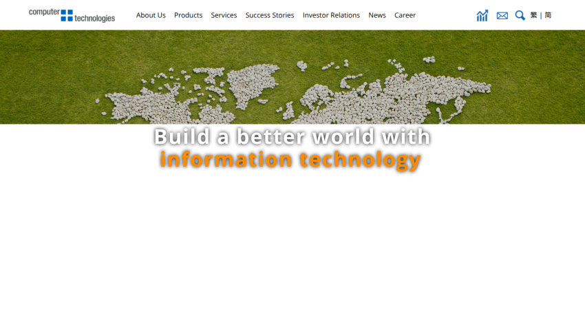 Homepage showcasing software products with a focus on quality and innovation.