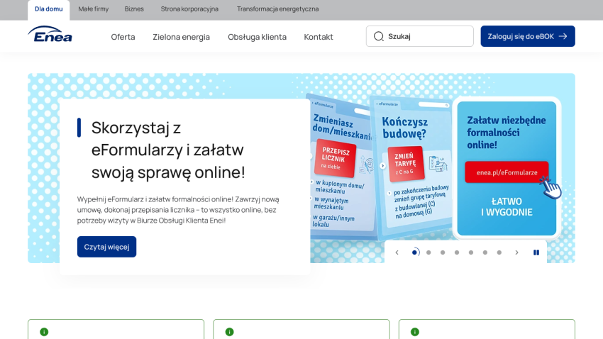 Website promoting online forms with a call to action for easy submissions.