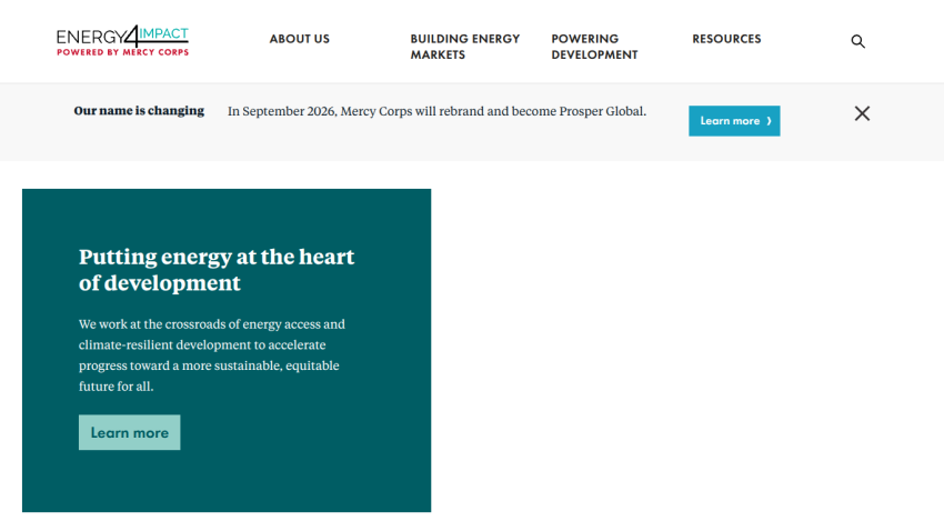 Energy development focus with a call to action to learn more.