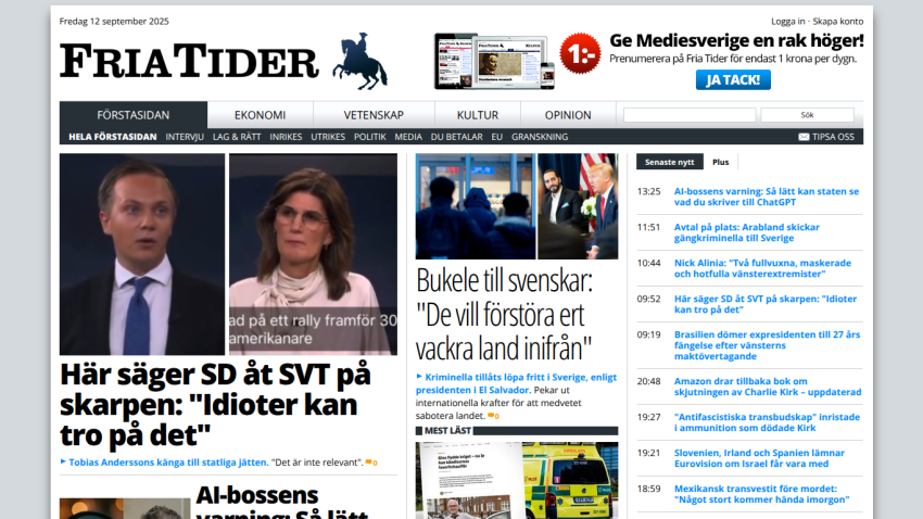 News website homepage featuring articles and images with headlines and commentary.