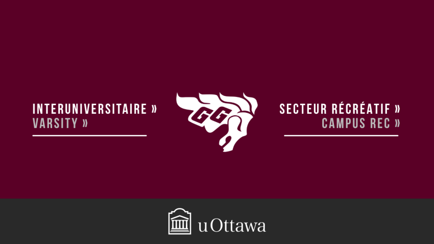 University of Ottawa Varsity and Campus Recreation branding with logo.