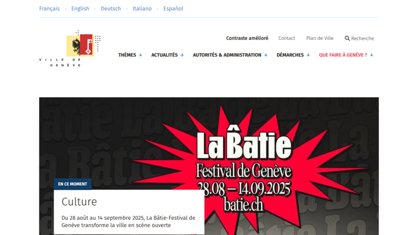La Bâtie festival announcement with dates and cultural highlights.