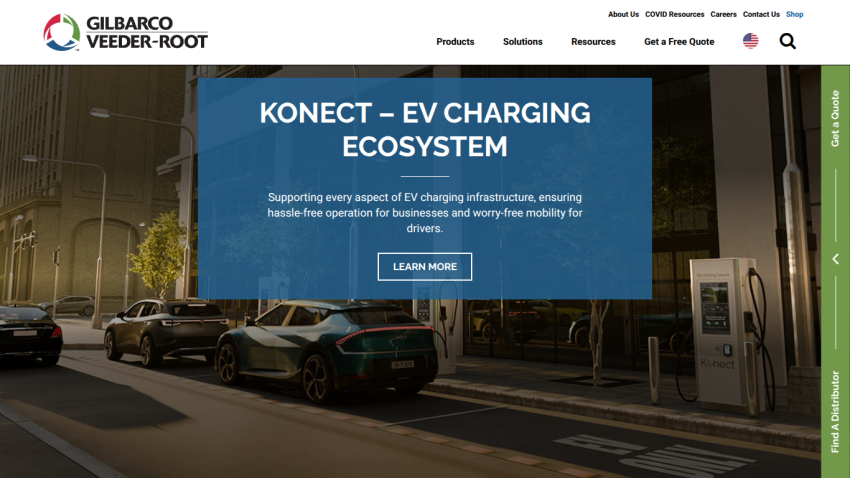 KONNECT – EV Charging Ecosystem with a call to action button.