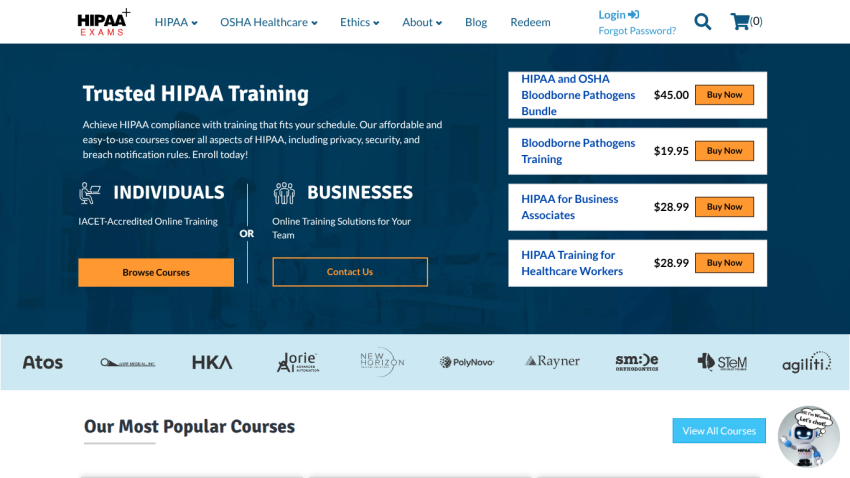 Trusted HIPAA training offering online courses for individuals and businesses with compliance focus and easy scheduling.