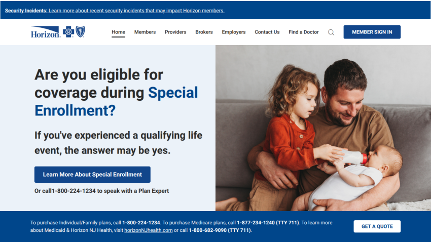 Eligibility information for Special Enrollment with contact details.
