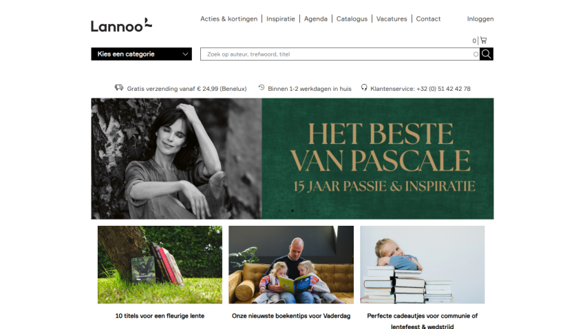 Homepage showcasing featured products and a promotional banner for Pascale's collection.