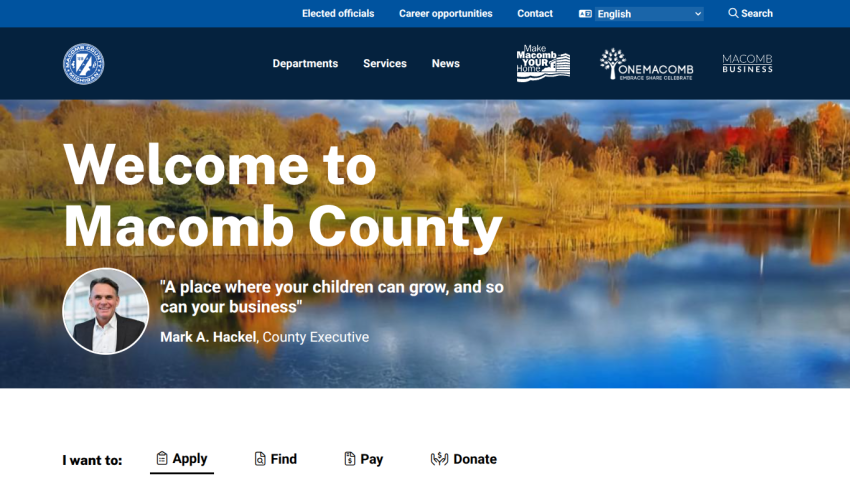 Homepage with navigation bar, main headline, and a call-to-action button promoting the latest product launch