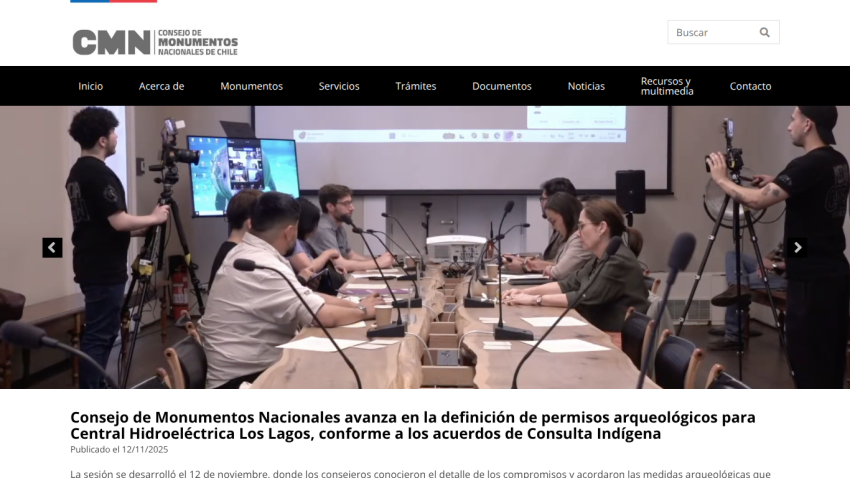 National Monuments Council of Chile news about archaeological permits for Los Lagos hydroelectric plant