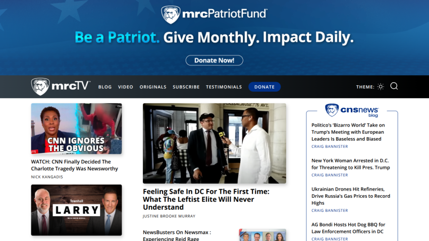 Homepage of MRC featuring news articles and a donation prompt.