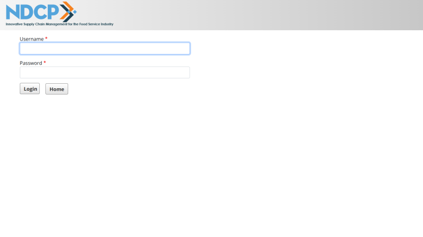 Login page with username and password fields and login and reset buttons