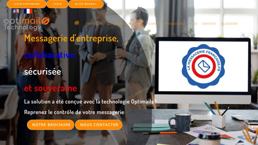 Enterprise messaging solution with collaborative, secure, and sovereign features using Optimails technology