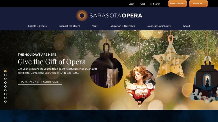 Homepage with navigation bar, large hero image featuring a woman in a yellow jacket, and headline text about a new collection