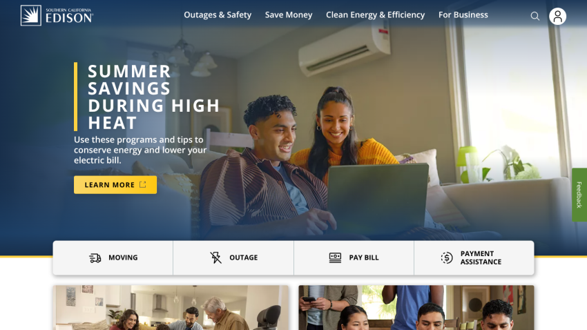 Promotional banner for summer savings on energy bills with a call to action.