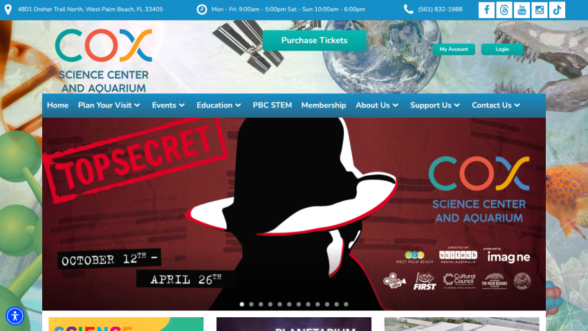 Homepage with navigation bar, hero image of a mountain landscape, and headline 'Explore the world with us'